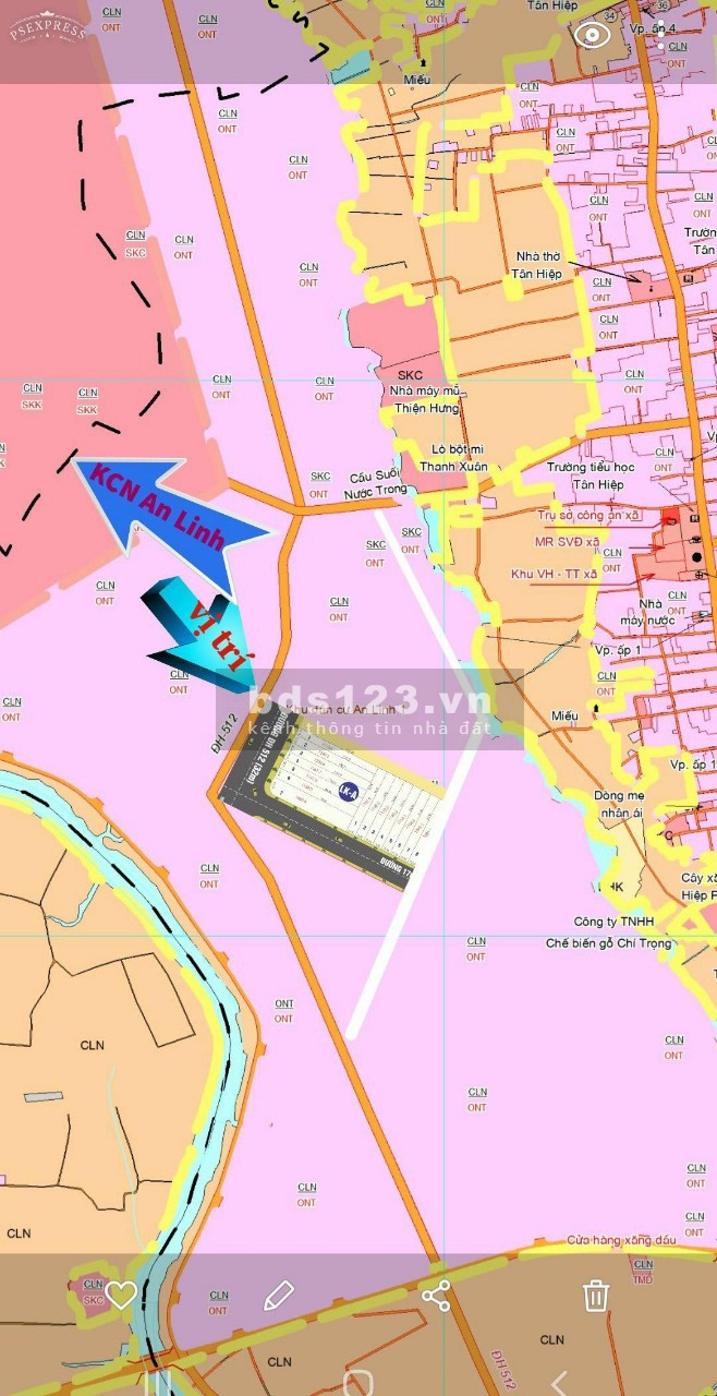 Mặt tiền đường nhựa DH512 từ 1000m2, giá mềm 1,8~2 triệu/m2, bàn giao sổ hồng ngay