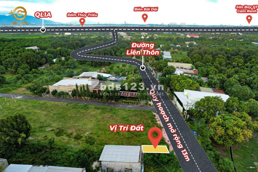 Bán lô đất diện tích 122m2 nằm ở trung tâm Cam Thành Bắc, Cam Lâm, giá đi nhanh, lh 0909.564.110