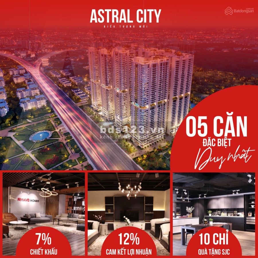 Chỉ 600 triệu sở hữu căn hộ hoa hậu view, cc Astral City, chiết khấu sâu nhất thị trường