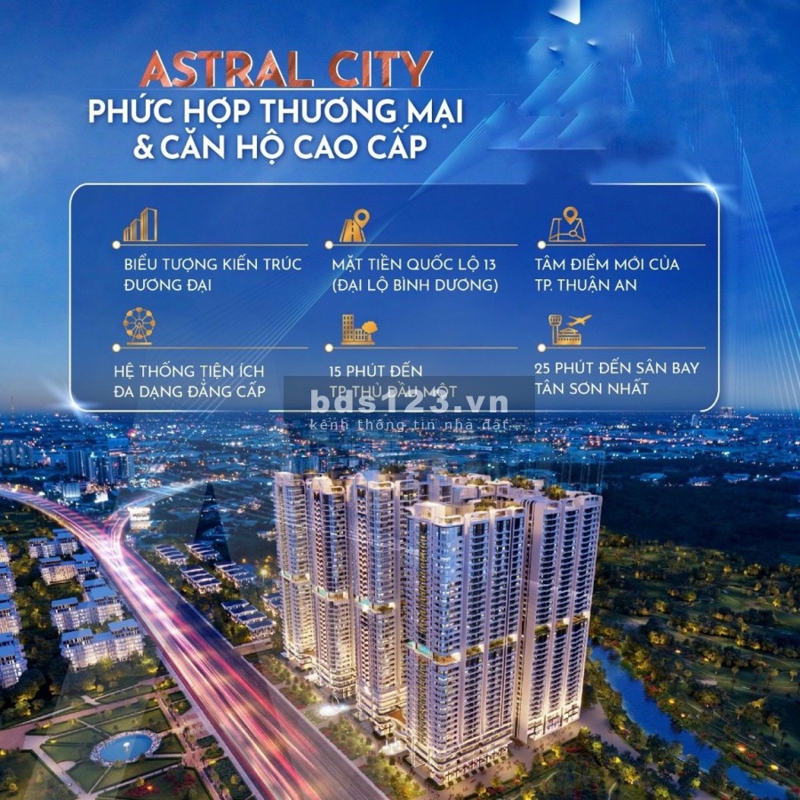 Suất nội bộ giai đoạn đầu dự án Astral City, Thuận An Bình Dương, chiết khấu cực ưu đãi