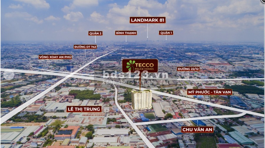 Căn hộ 2PN ngay vòng xoay An Phú ở Thuận An- Bình Dương pháp lý chuẩn