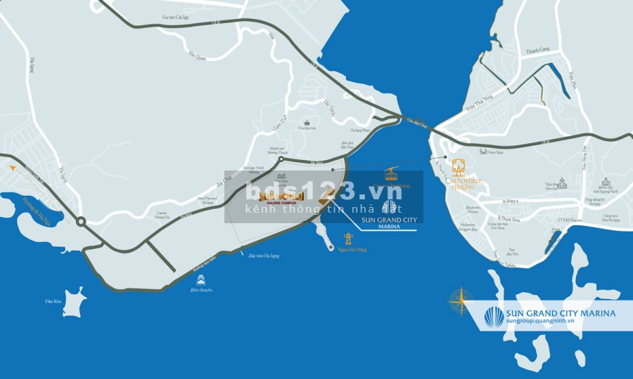 Căn hộ cao tầng mặt biển, cách biển chỉ 5m, đối diện càng tàu khách quốc tế, Sun Grand Marian Town