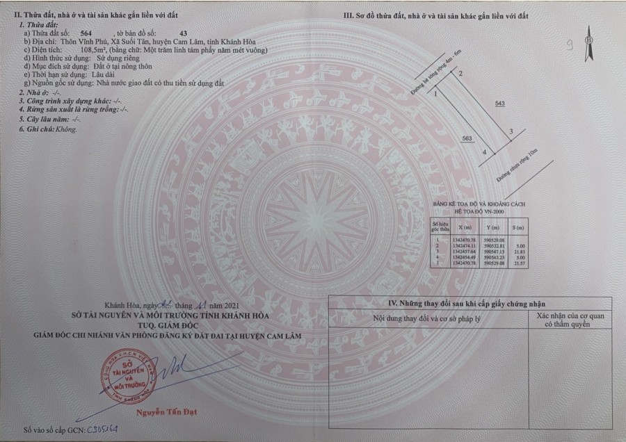Sở hữu lô đất 2 mặt tiền khu công nghiệp Suối Dầu, xã Suối Tân ngay hôm nay., khu dân cư
