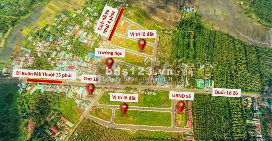 +1 Bảng giá cập nhật mới nhất dự án đất nền chợ 19, Eaknuec, Đắk Lắk