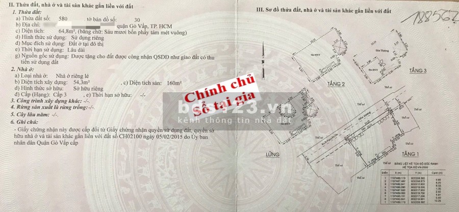 Bán nhà nở hậu, gần chợ Gò Vấp 2 căn ở và cho thuê diện tích sử dụng 65m2 an ninh yên tĩnh