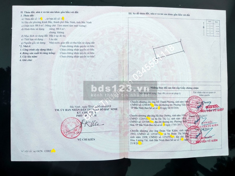 Bán đất thổ cư trung tâm P. Kinh Bắc, TP. Bắc Ninh dt 80m2, giá 6.3x tỷ khu dân cư văn hóa cao