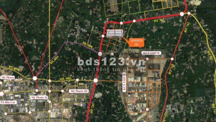 Bán đất khu vực bến cát trục đường dt 741 dân cư đông đúc giá tốt đầu tư sinh lời