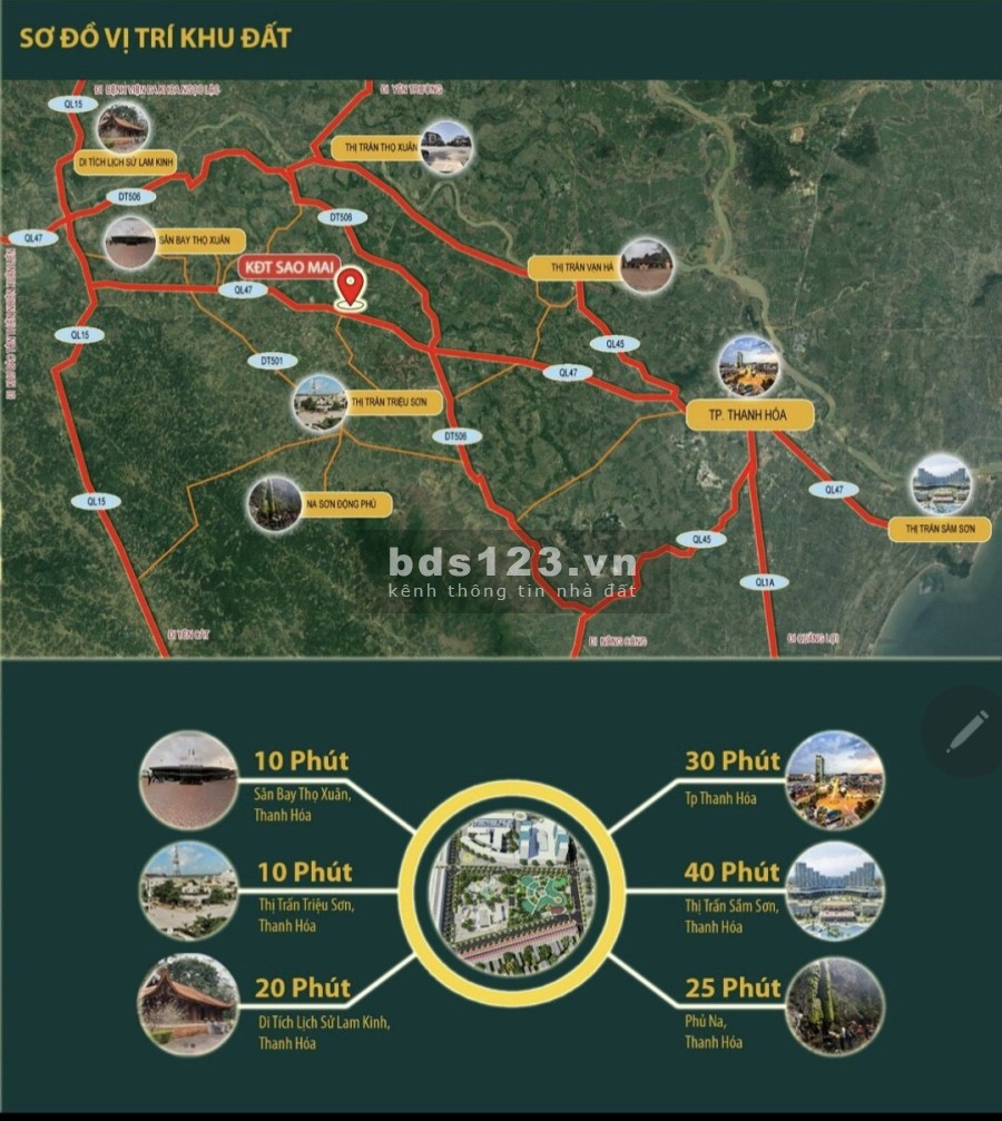 Mở bán 50 lô đất nền đẹp nhất tại khu đô thị Sao Mai, Triệu Sơn, Thanh Hóa