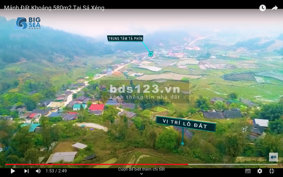 Mảnh đất view tuyệt đẹp, gần dự án biệt thự ven núi Tả Phìn - Sapa. Cơ hội x2-x3 cực lớn