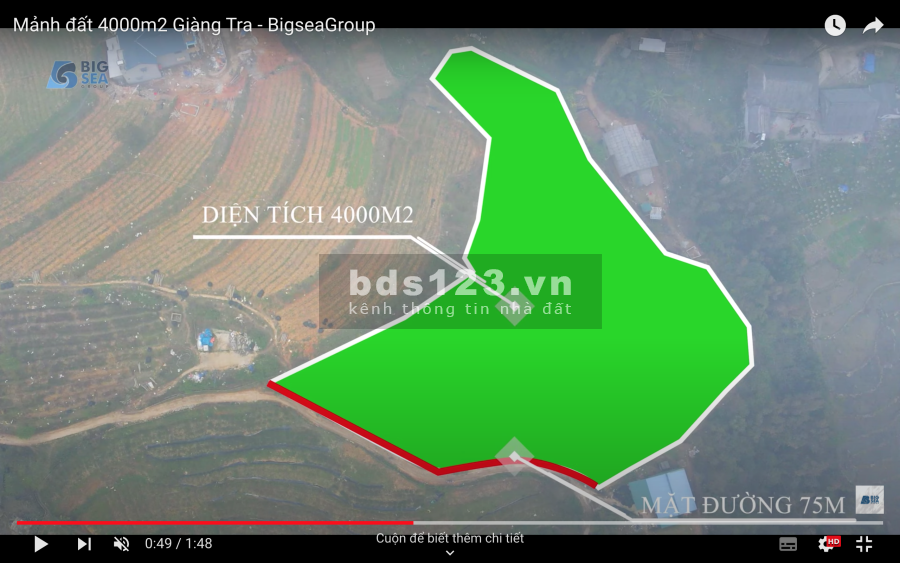 Siêu phẩm mảnh đất khoảng 4000 m2 thôn Giàng Tra, đón đầu du lịch Tả Phìn - Sapa. Giá chỉ từ 1tr/m2