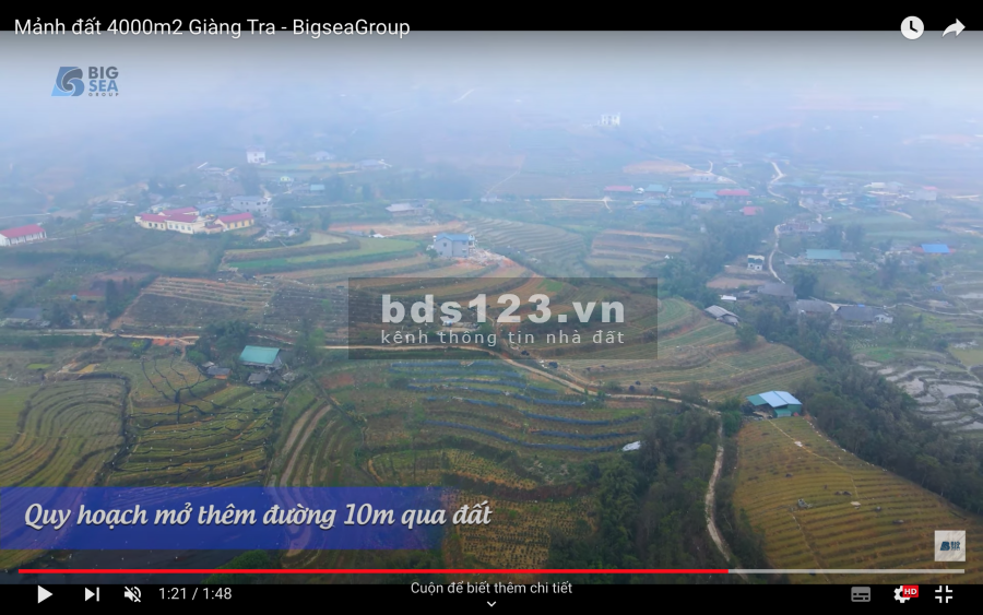 Siêu phẩm mảnh đất khoảng 4000 m2 thôn Giàng Tra, đón đầu du lịch Tả Phìn - Sapa. Giá chỉ từ 1tr/m2