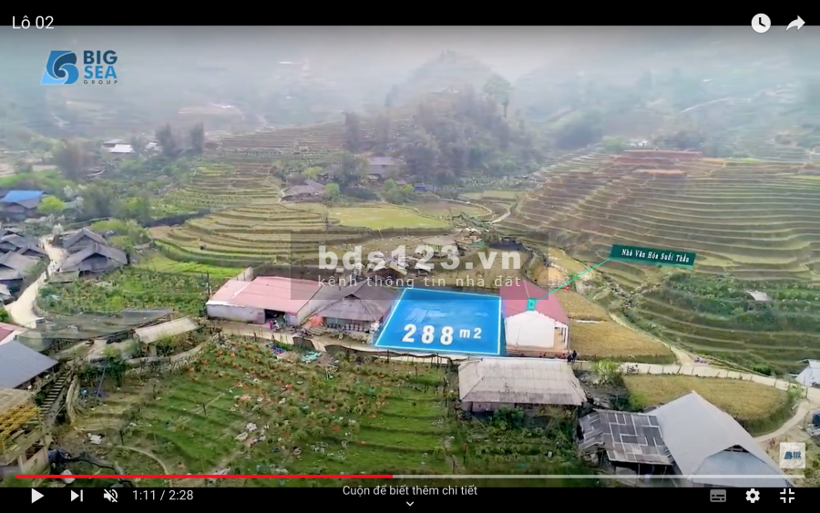 Mảnh đất VIEW siêu đẹp, nằm trong khu dân cư đông đúc, cơ hội sinh lời cực lớn tại Tả Phìn - SAPA