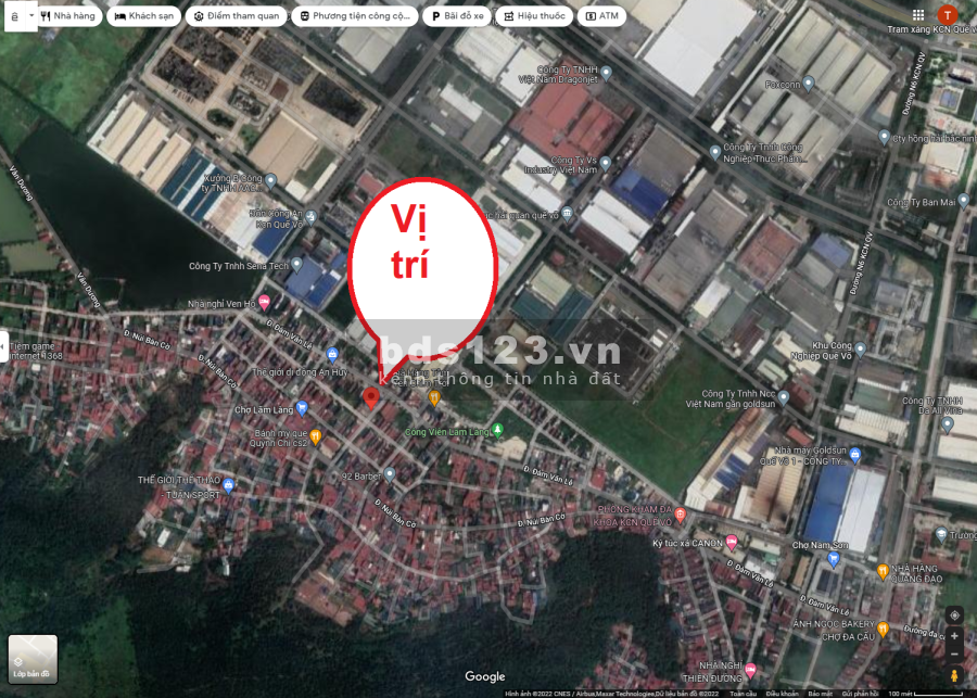 Bán thửa đất diện tích 95m2 trung tâm Khu Lãm Làng, P. Vân Dương, TP. Bắc Ninh.