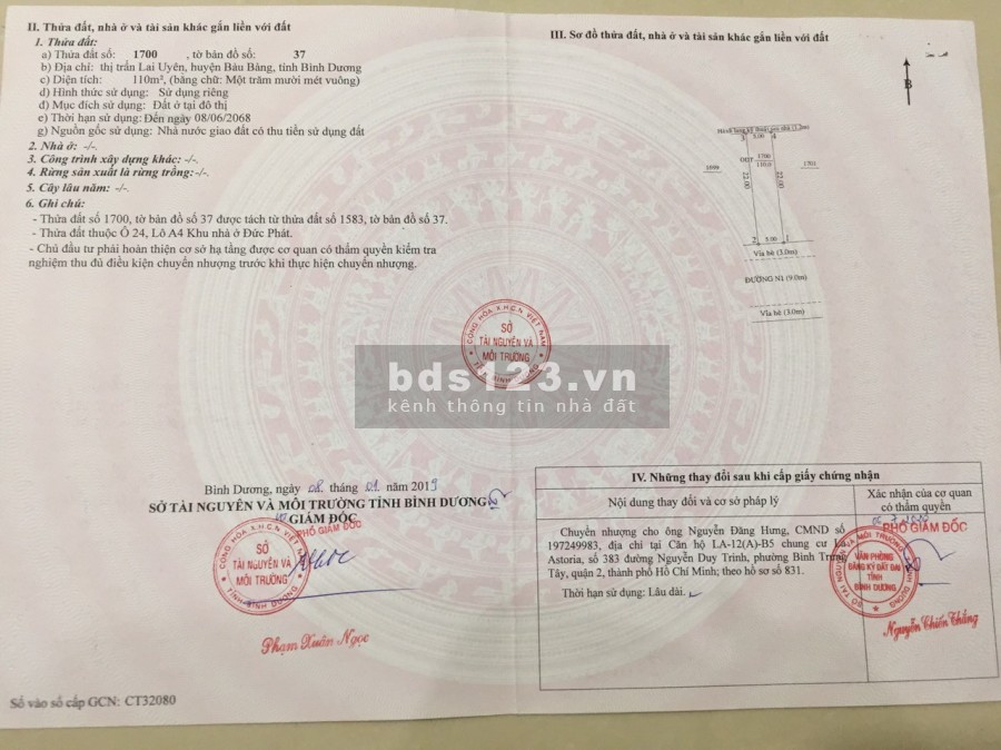 Cần bán vài nền đất mặt tiền Quốc Lộ 13, diện tích sử dụng 90m2, full thổ cư, sổ sẵn
