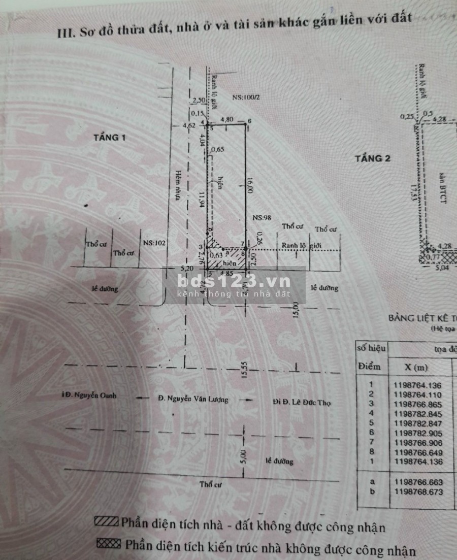 Bán nhà mới xây góc 2 mặt tiền đường lớn 100 Nguyễn Văn Lượng Quận Gò Vấp