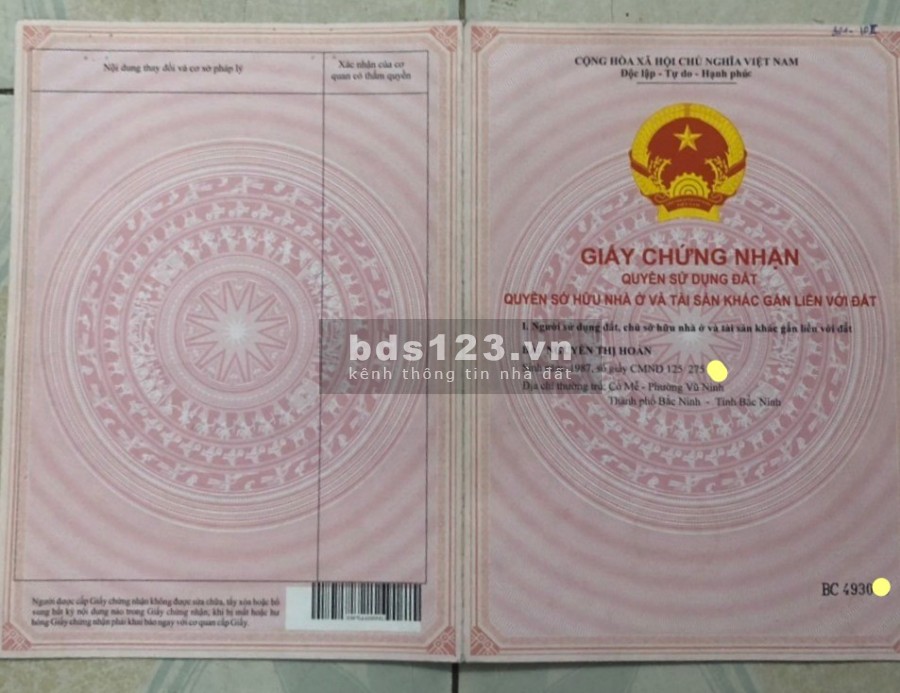 Bán thửa đất diện tích 95m2 trung tâm Khu Lãm Làng, P. Vân Dương, TP. Bắc Ninh.
