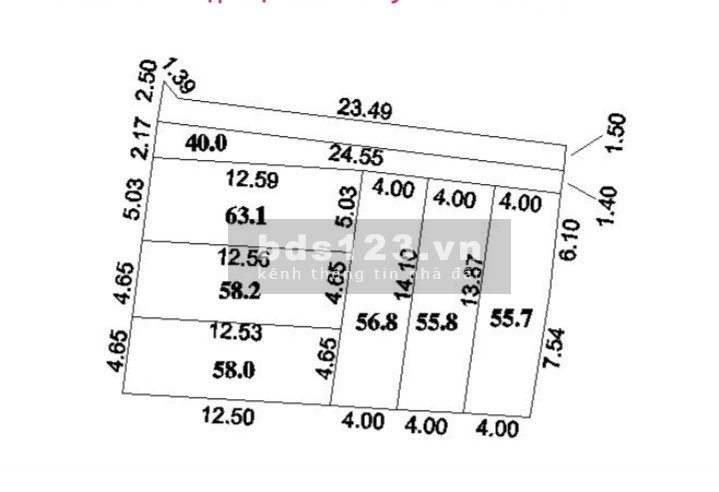 Cần bán gấp lô đất diện tích sử dụng 58m2 đất đẹp cho nhà đầu tư lh 0972548166