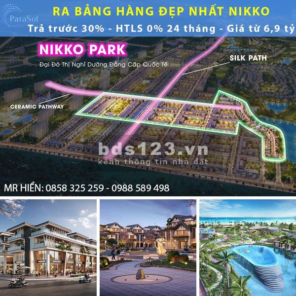 Quỹ 7 căn góc ẩn hiếm chiết khấu cao tại Nikko Park - Parasol, mặt tiền 8m phù hợp để kinh doanh
