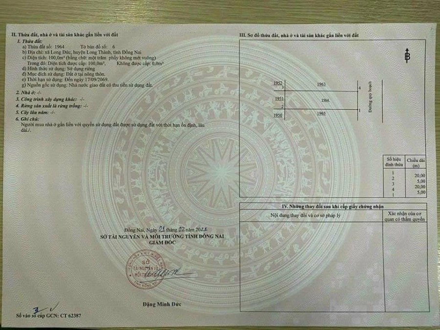 Đất nền Long Thành sổ hồng riêng công chứng ngay thanh toán 800 triệu, bank hỗ trợ 70%