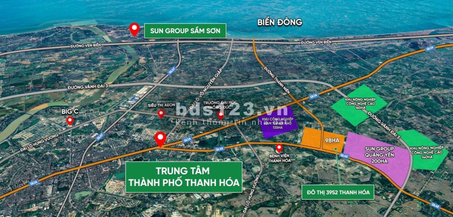 Cần tiền em bán gấp 3 lô đất ven đô, ĐT3952 Quảng Trạch, gần khoáng nóng sun beauty onsen thanh hóa.