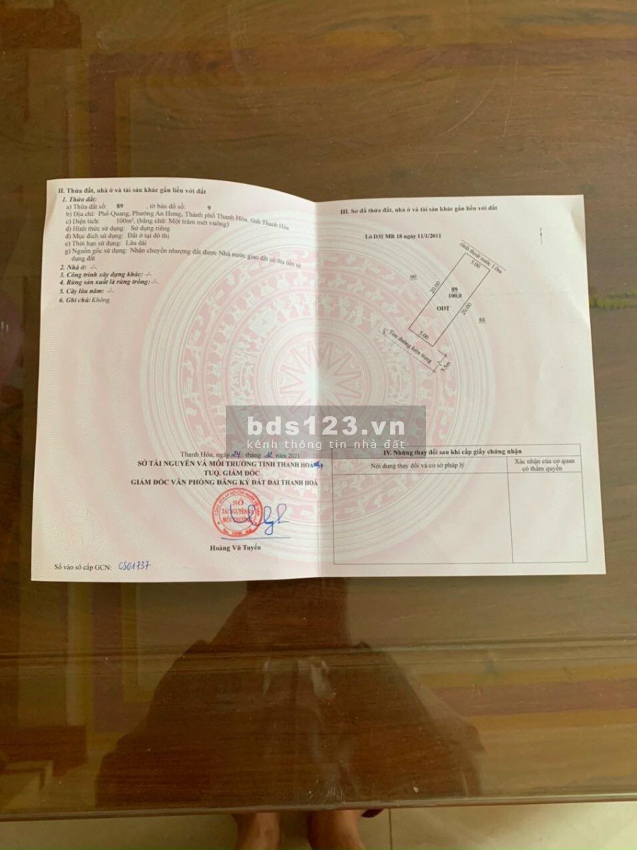 Bán đất MB18 phường An Hưng, thành phố Thanh Hoá giá tốt tiện đầu tư, pháp lý chính chủ