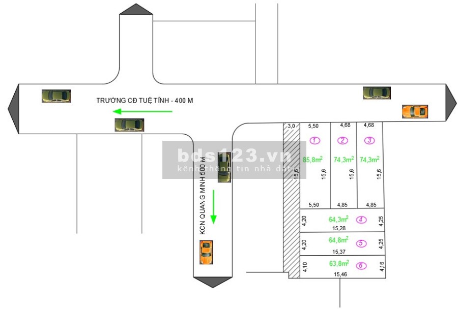 Chính chủ bán gấp lô đất 64.8m2 tổ 9 Quang Minh - Mê Linh, đường ô tô, giá 1.x tỷ, LH 0944596256
