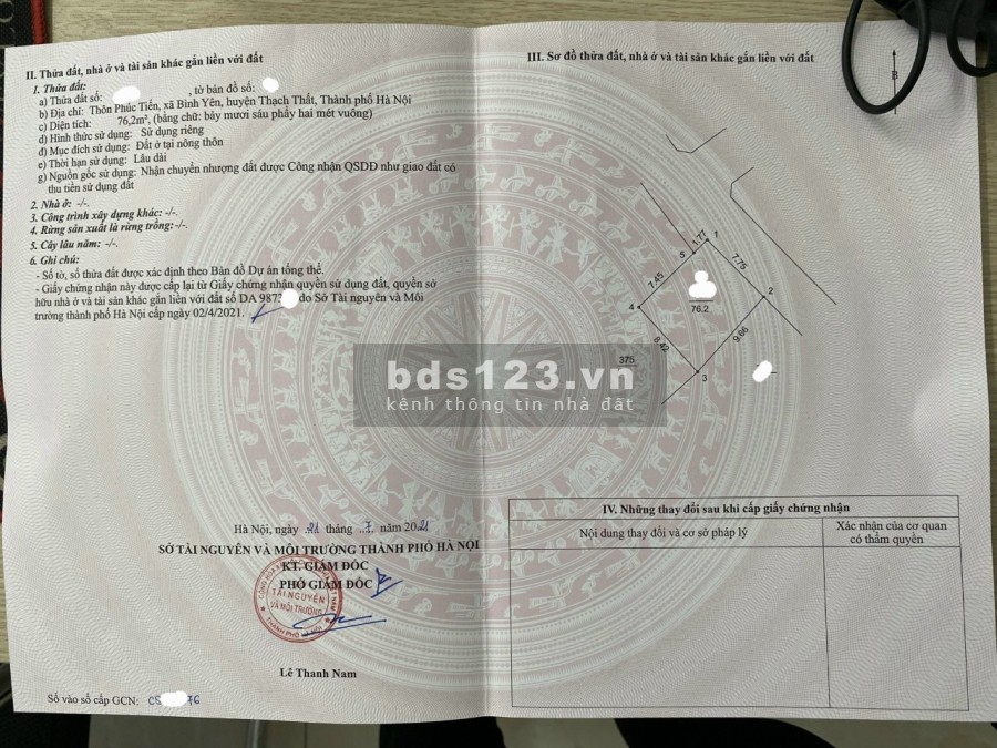 Phúc Tiến Bình Yên Hòa Lạc, Đường 420 chỉ 800tr/lô, Sổ hồng thổ cư, làm việc chính chủ.