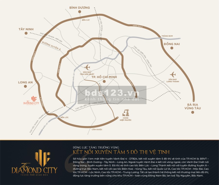 Bán đất nền dự án khu dân cư Quốc Linh - Diamond City Đức Hoà, Long An, lh 0901907148