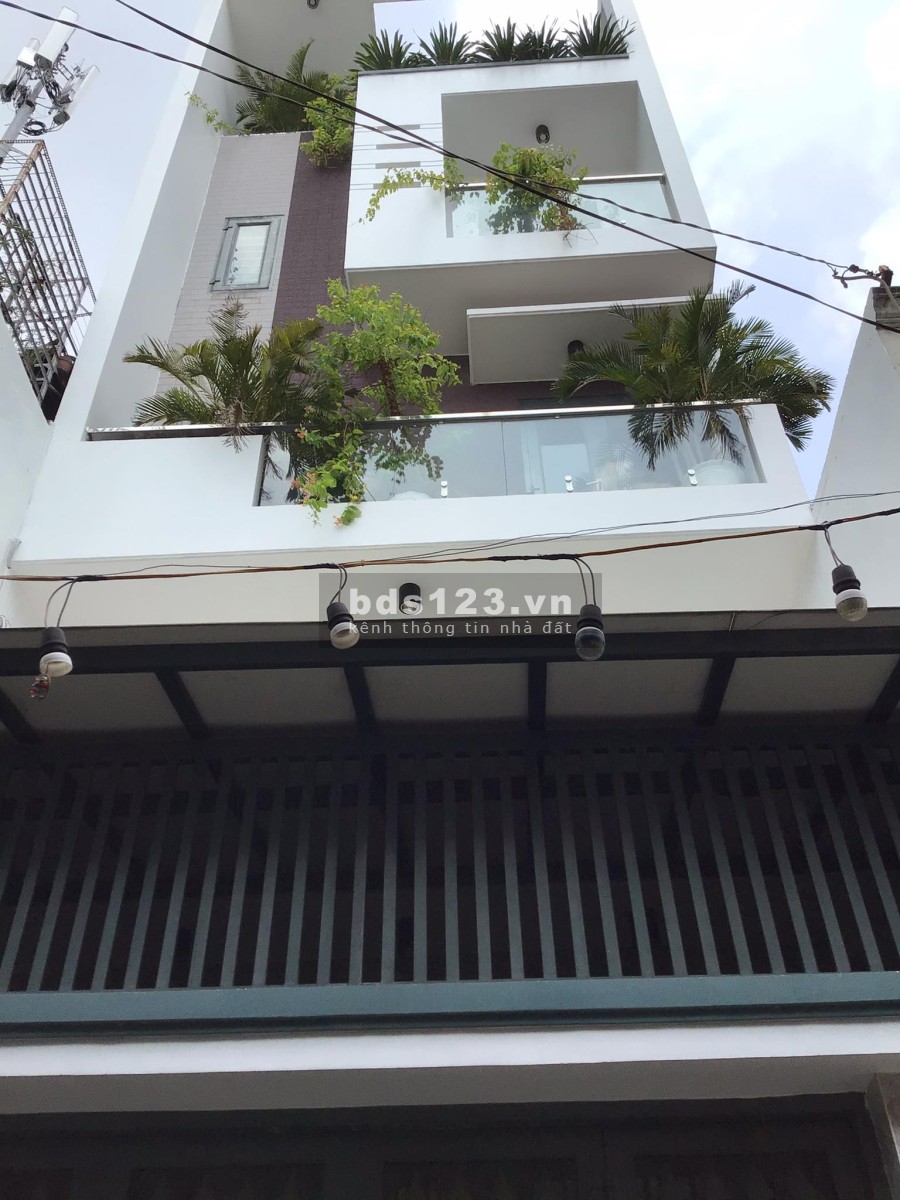 Nhà hẻm xe hơi đỗ cửa hẻm thông ngang 5mx12m, 4 tầng đúc, sổ vuông đẹp hoàn công, giá 6.57 tỷ