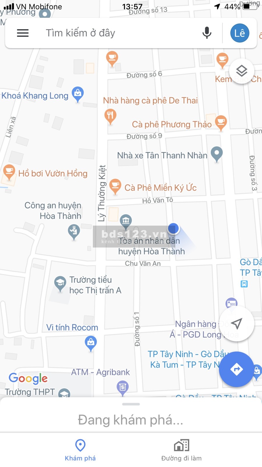 Bán đất chính chủ đường Nguyễn Tri Phương, khu phố 4, phường Long Hoa, thị xã Hòa Thành, Tây Ninh