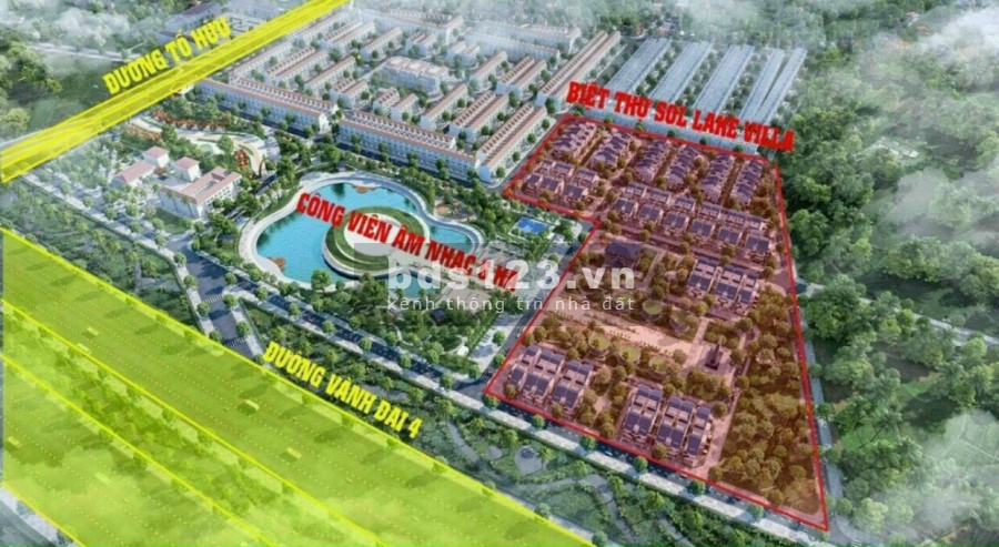 Chính chủ bán căn biệt thự Sol Lake Villas mặt đường 30m Siêu Vip giá 70tr/m2.