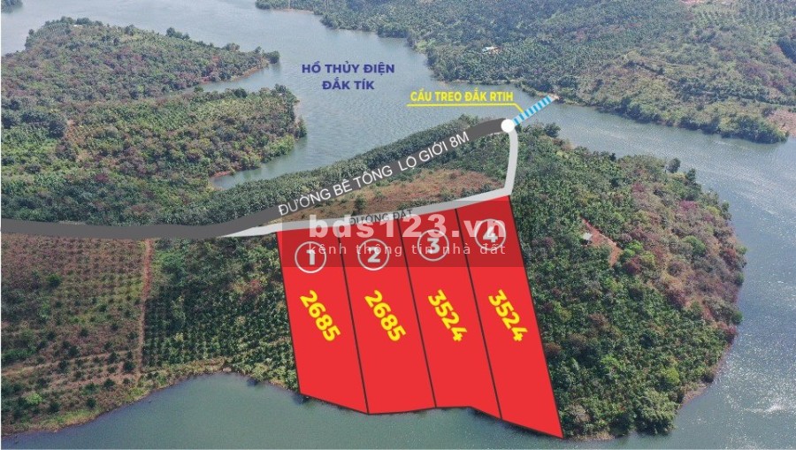 Đất view hồ Dak Nông có sổ sẳn, còn vài lô cuối cùng sang tên ngay pháp lý rõ ràng
