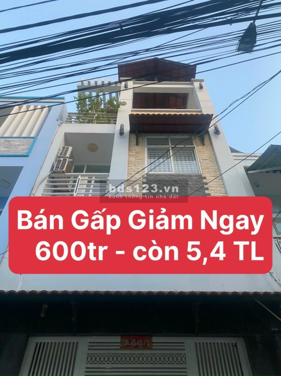 Bán gấp giảm 600 triệu, nhà riêng 3 lầu 5x10m, hẻm xe hơi 5m phường An Lac, Quận Bình Tân.