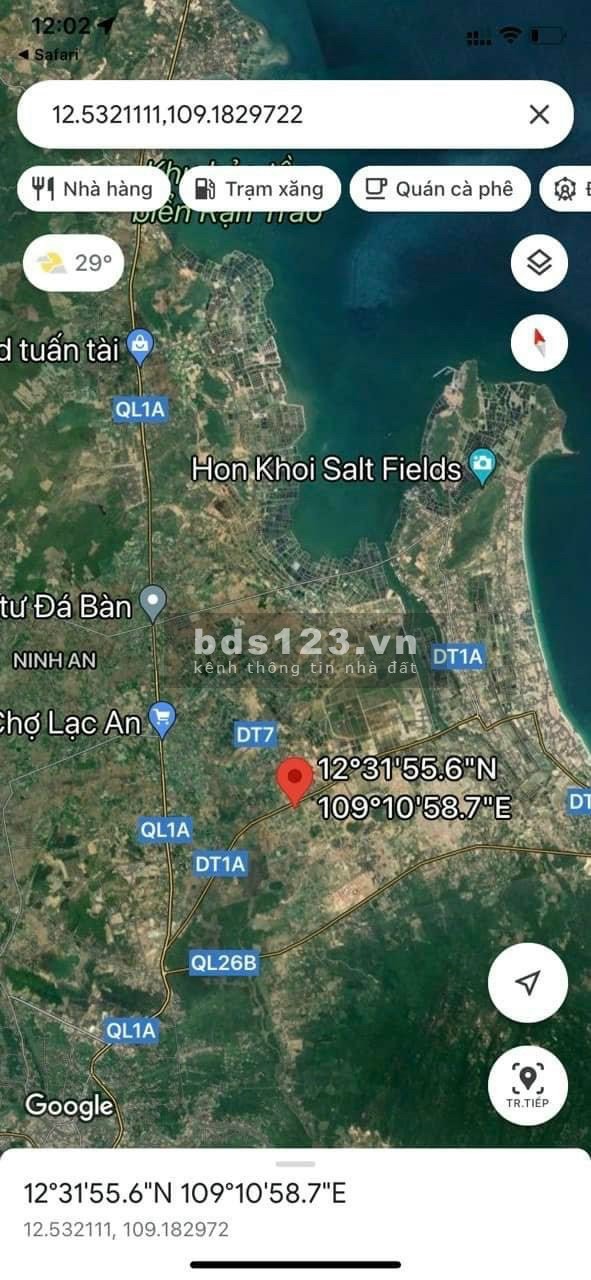 Bán lô đất ở đô thị trung tâm kinh tế Nam Vân Phong cách DT1A chỉ 120m, lh 0353513979