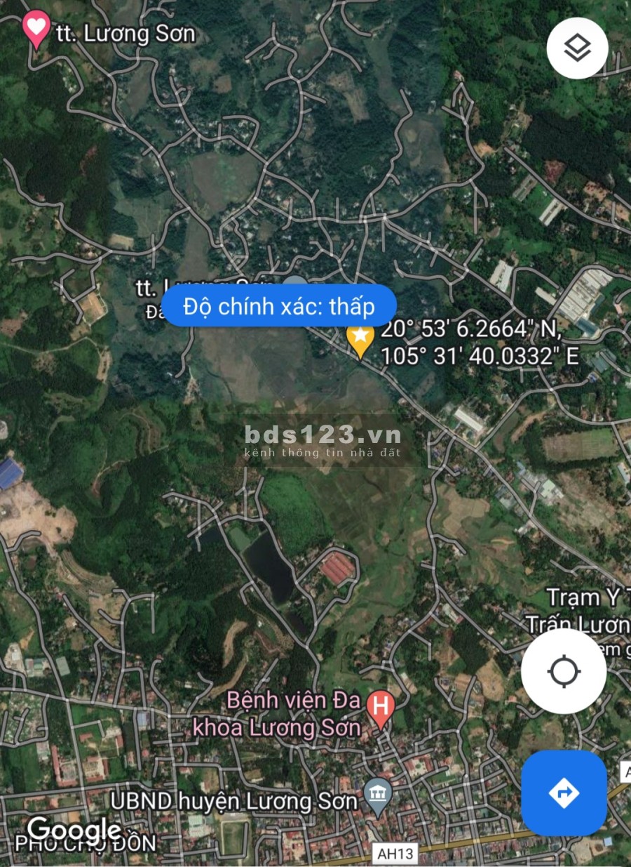 Bán đất sổ đỏ chính chủ, thị trấn Lương Sơn, Hòa BÌnh giá thoả thuận, lh 0982918648