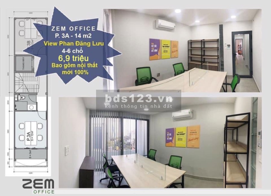 Cần cho thuê văn phòng Quận Phú Nhuận giá 4,9 triệu/tháng diện tích 60m2, yên tĩnh