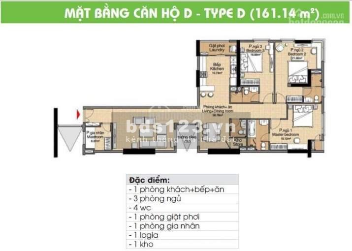 Cần cho thuê căn hộ Era Town diện tích sử dụng 161m2 3pn giá 9.5 triệu/tháng, lhcc
