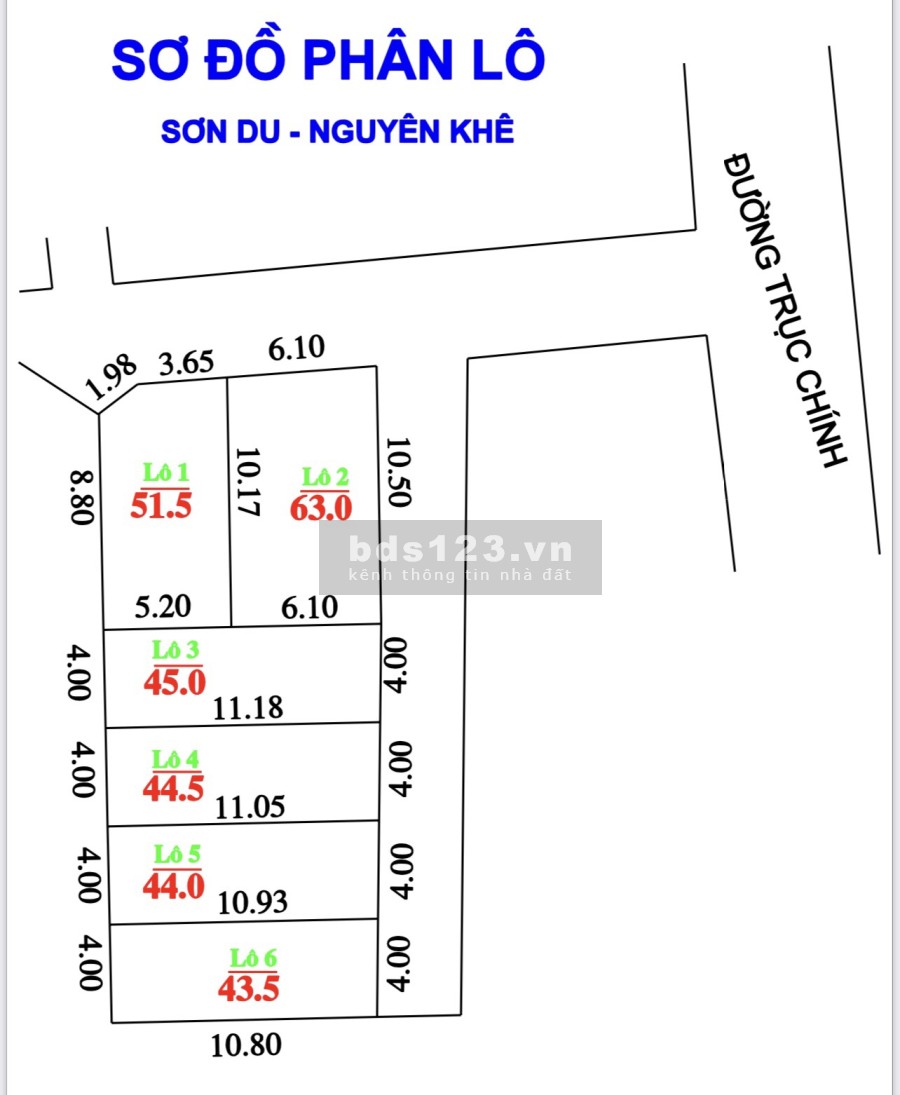 Bán lô đất góc diện tích 63M2 đất Sơn Du Nguyên Khê Đông Anh Hà Nội, lh 0825237636
