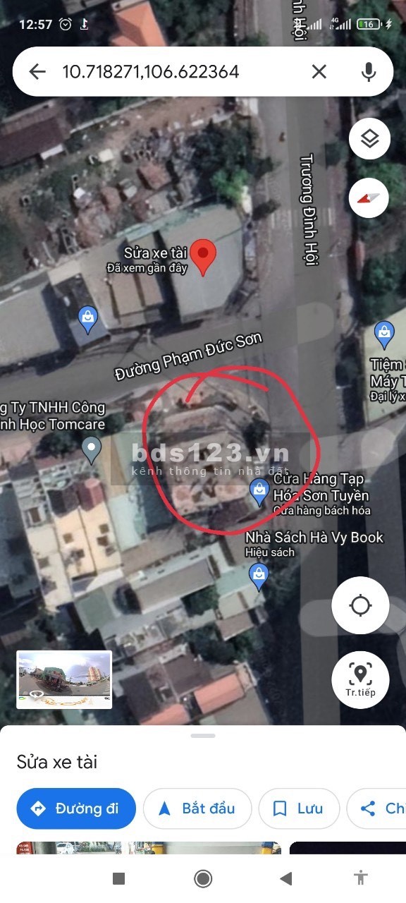 Cho thuê mặt bằng ngay Góc Ngã 3 Trương Đình Hội - Phạm Đức Sơn lh 0902698215