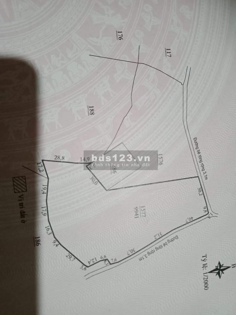 Bán 17000m2 đất 2 Mt- Trung tâm thị trấn nam ban giá đầu tư sinh lời, bàn giao đủ giấy tờ