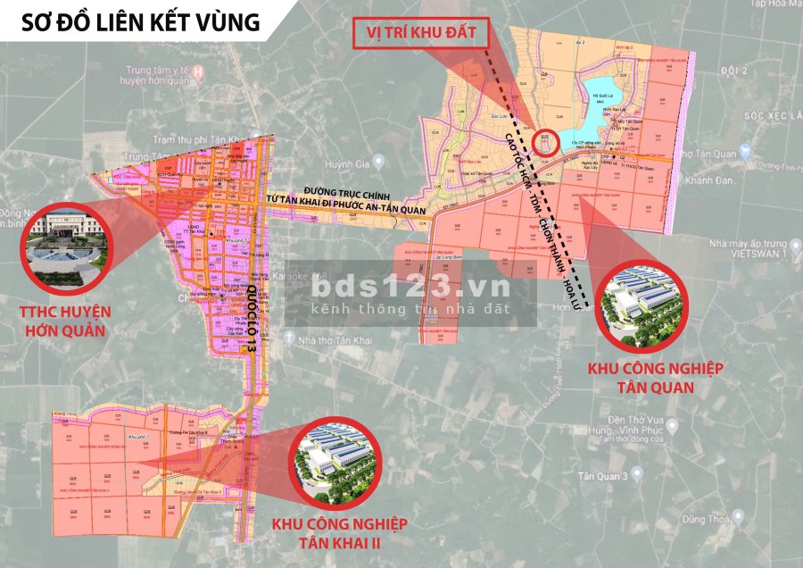 Đất xây trọ Tân Quan Hớn Quản gần khu công nghiệp Tân Quan đang được quy hoạch