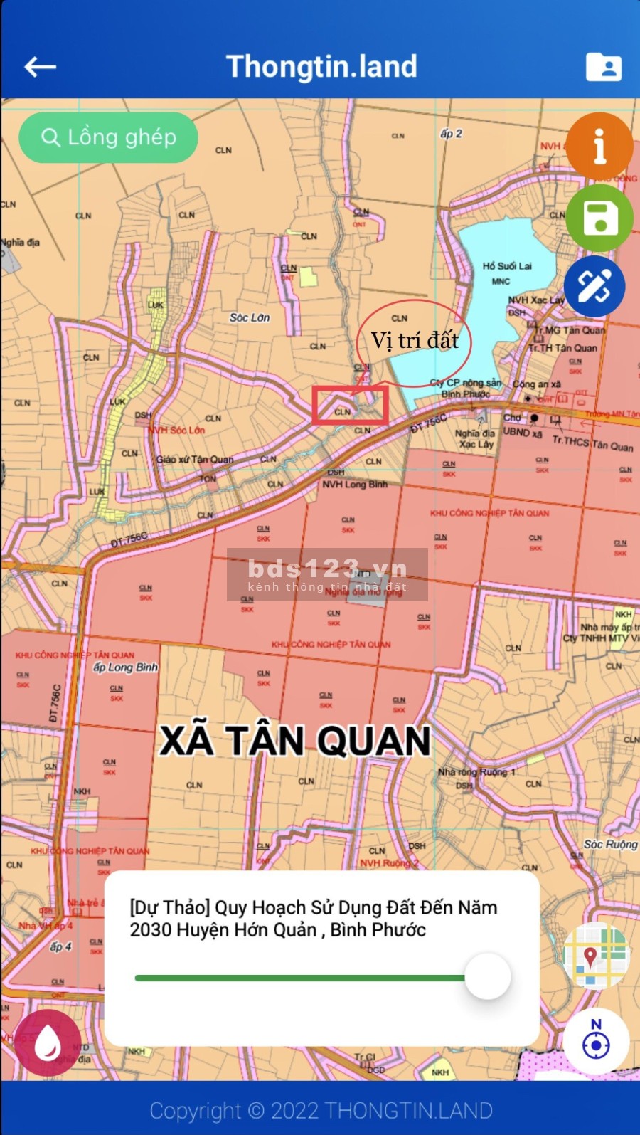 Đất xây trọ Tân Quan Hớn Quản gần khu công nghiệp Tân Quan đang được quy hoạch