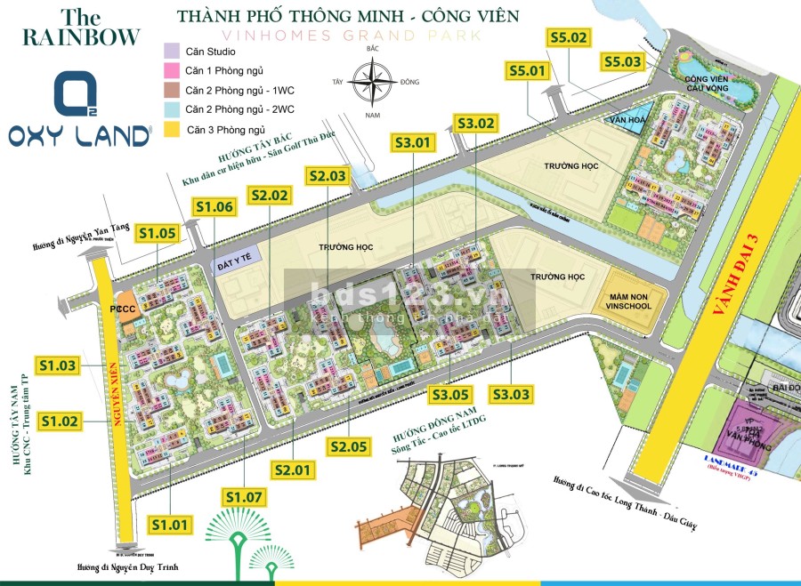 Chính chủ cần chuyển nhượng 2 căn hộ The Rainbow 1PN+ diện tích 47m2 giá tốt