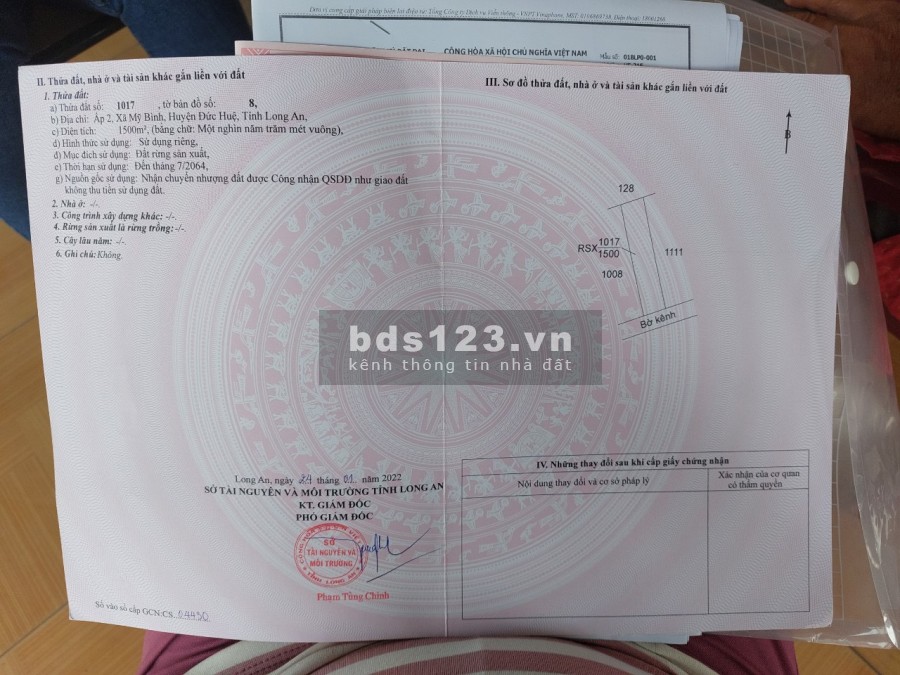 Bán đất rừng sản xuất diện tích sử dụng 1500m2 giá chỉ 600 triệu thương lượng nhẹ