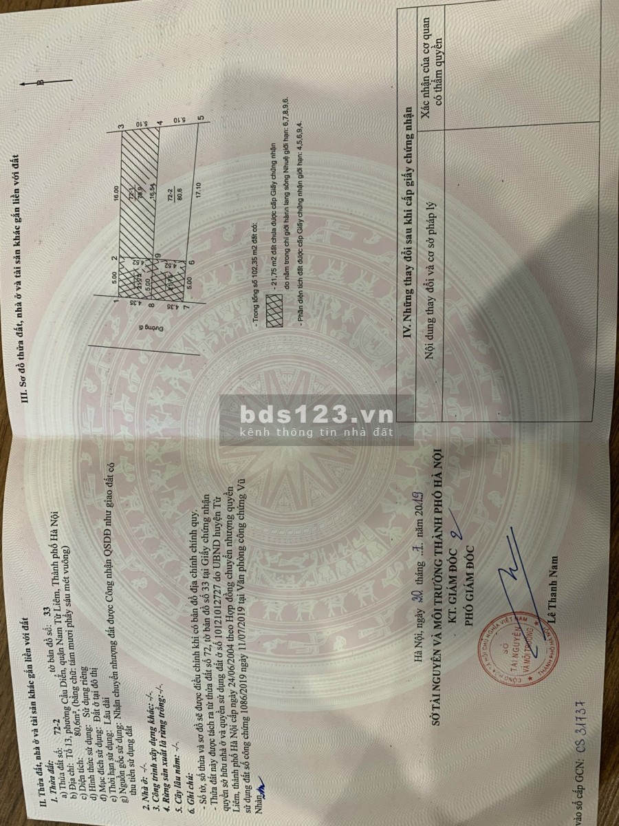 Bán nhà mặt phố Nguyễn Văn Giáp diện tích sử dụng 80,6 m2 đẹp long lanh giá đầu tư