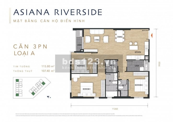 Mở bán dự án căn hộ Asiana Riverside Quận 7, giá bán 65 triệu/m2, bàn giao có sẵn nội thất