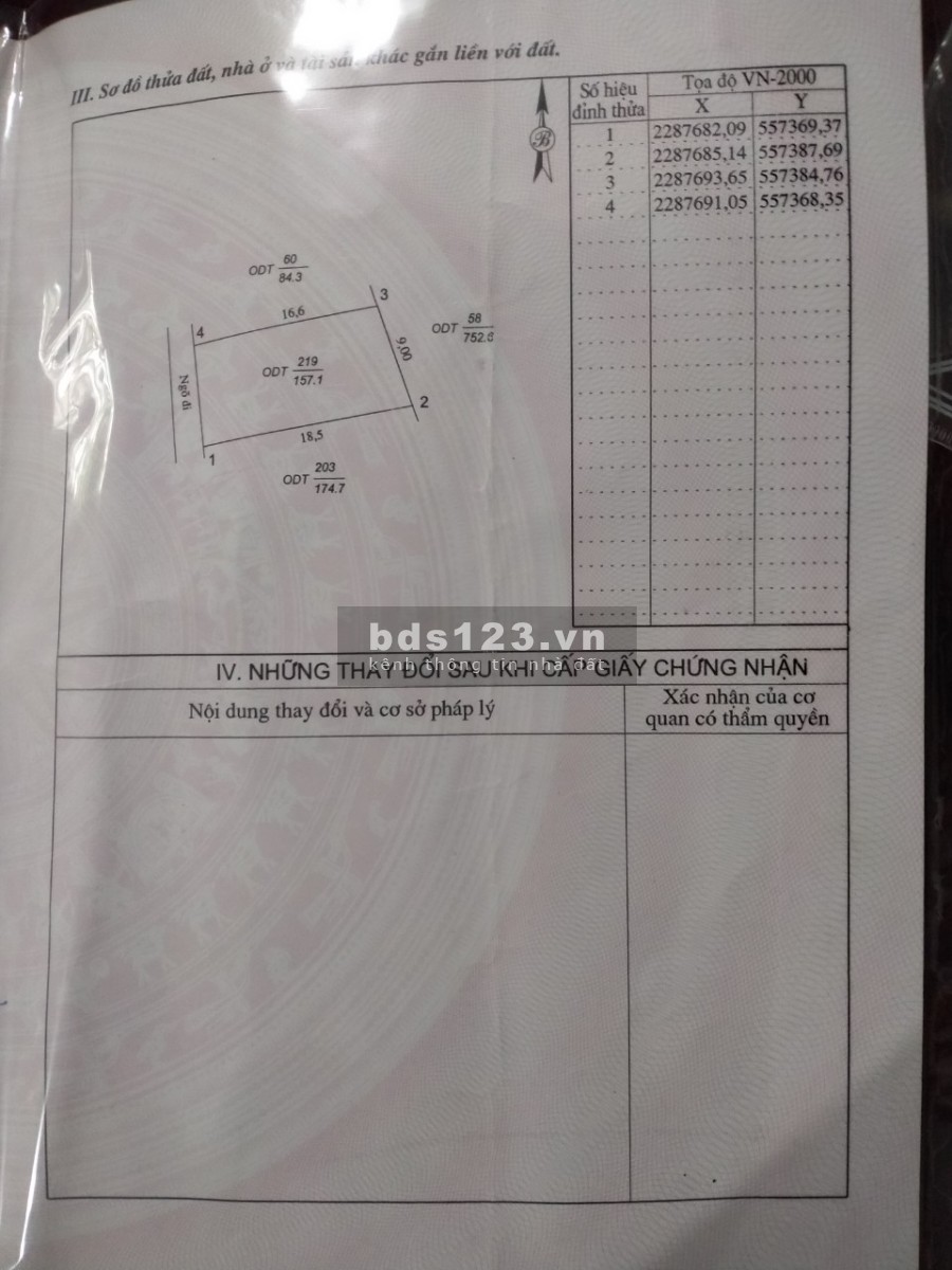 Bán đất chính chủ, khu phố văn minh an ninh tốt giá bán chỉ 2.19 tỷ, pháp lý chính chủ