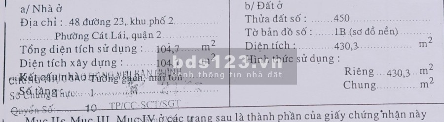Bán nhà đất hơn 500m2 giấ 29 tỷ, pháp lý chính chủ, khu dân cư full thổ cư