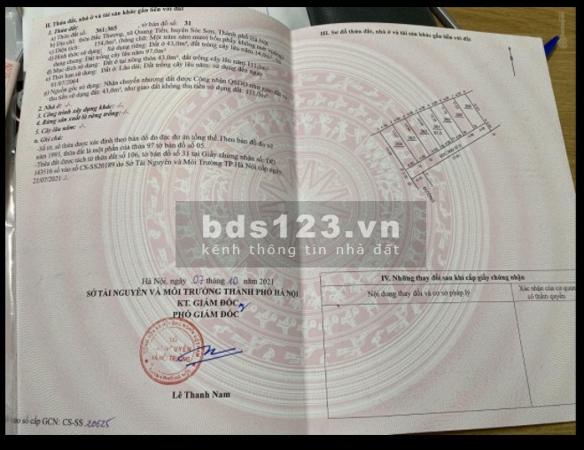 Chính chủ không qua môi giới bán 2 lô liền kề đất Bắc Thượng, đã có sổ riêng, khu an ninh