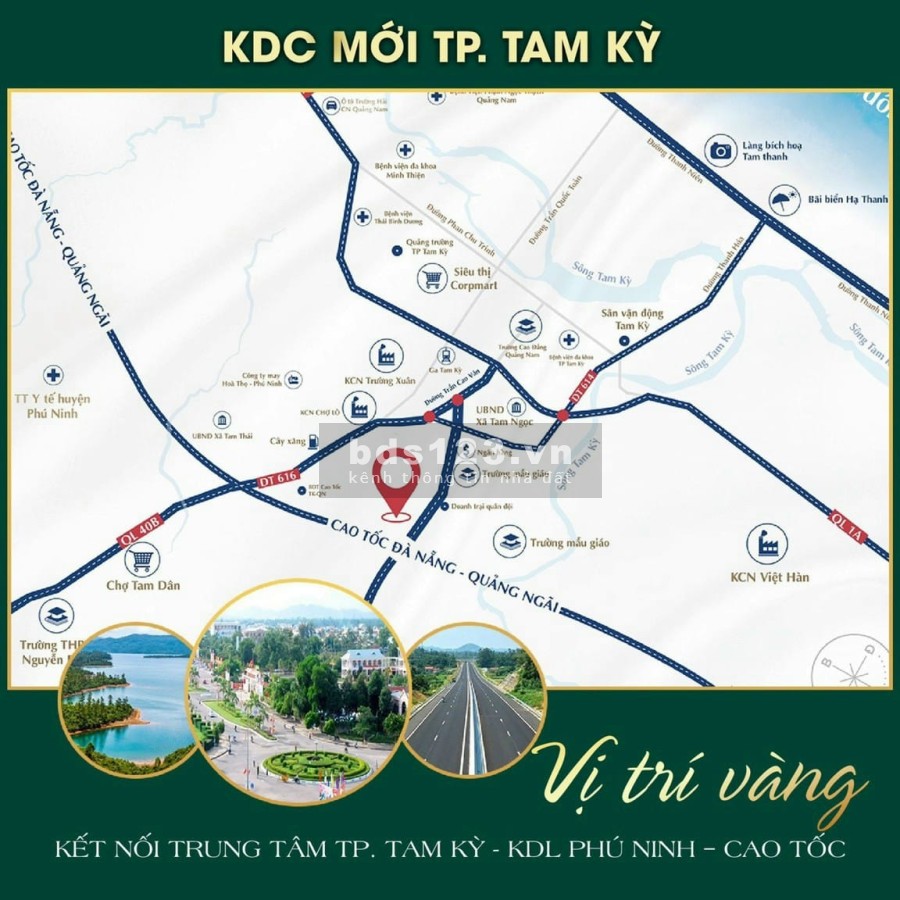 Nhận đặt chỗ đất nền ngay hôm nay chỉ 50 triệu/nền. xã Tam Ngọc, TP Tam Kỳ, T.Quảng Nam